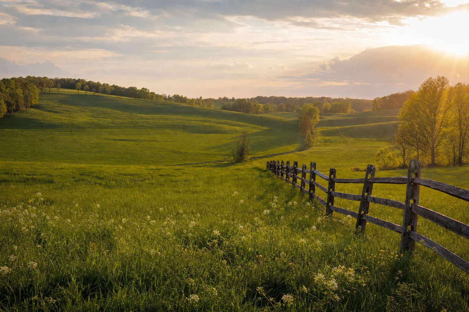 Bluegrass countryside in Kentucky for Kentuckiana Moving service-area planning